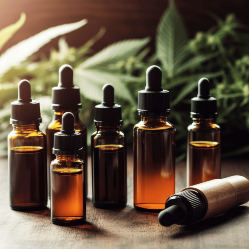 variety of CBD Oil in a bottle