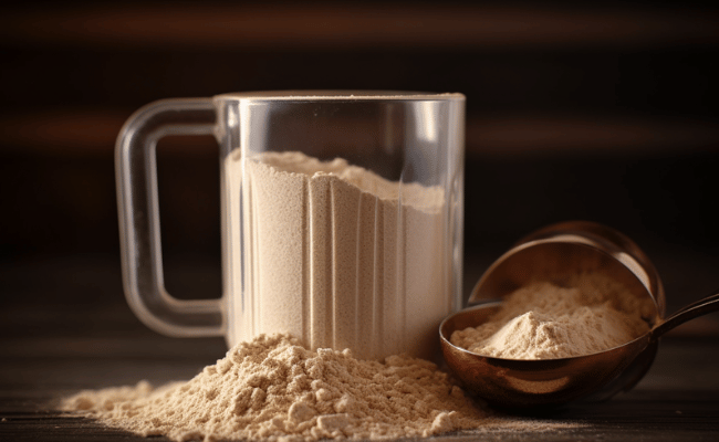 Raw Protein Powder in a mug