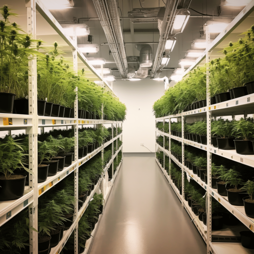 indoor farming of cannabis plants