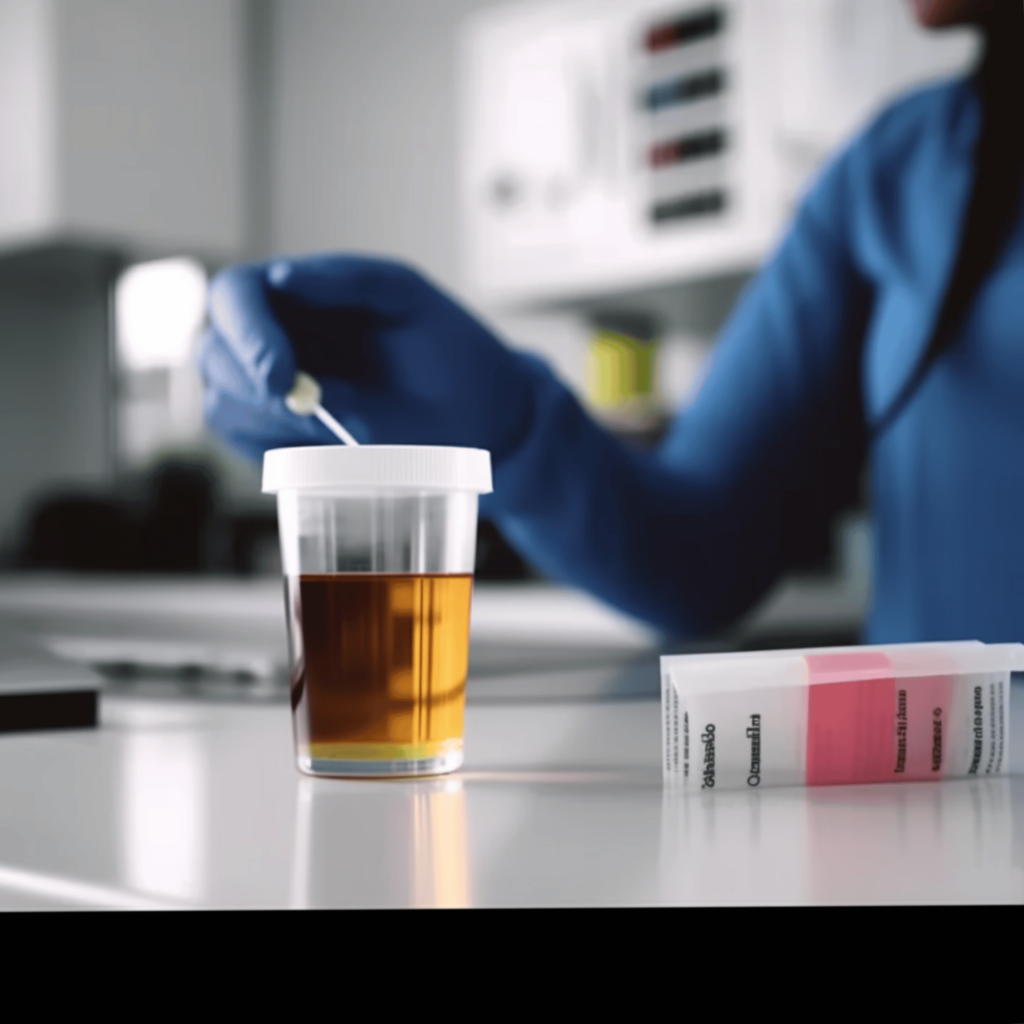 physician doing drug testing