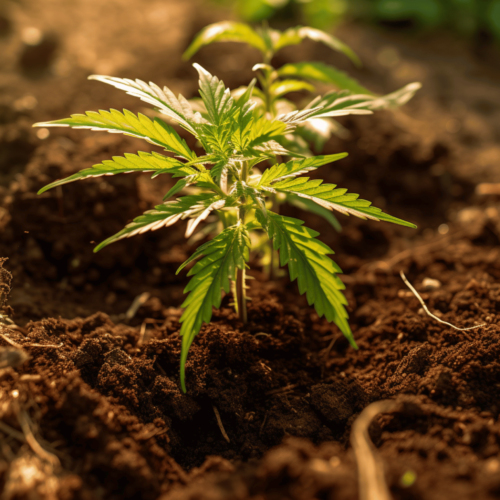 hemp planted in a rich soil