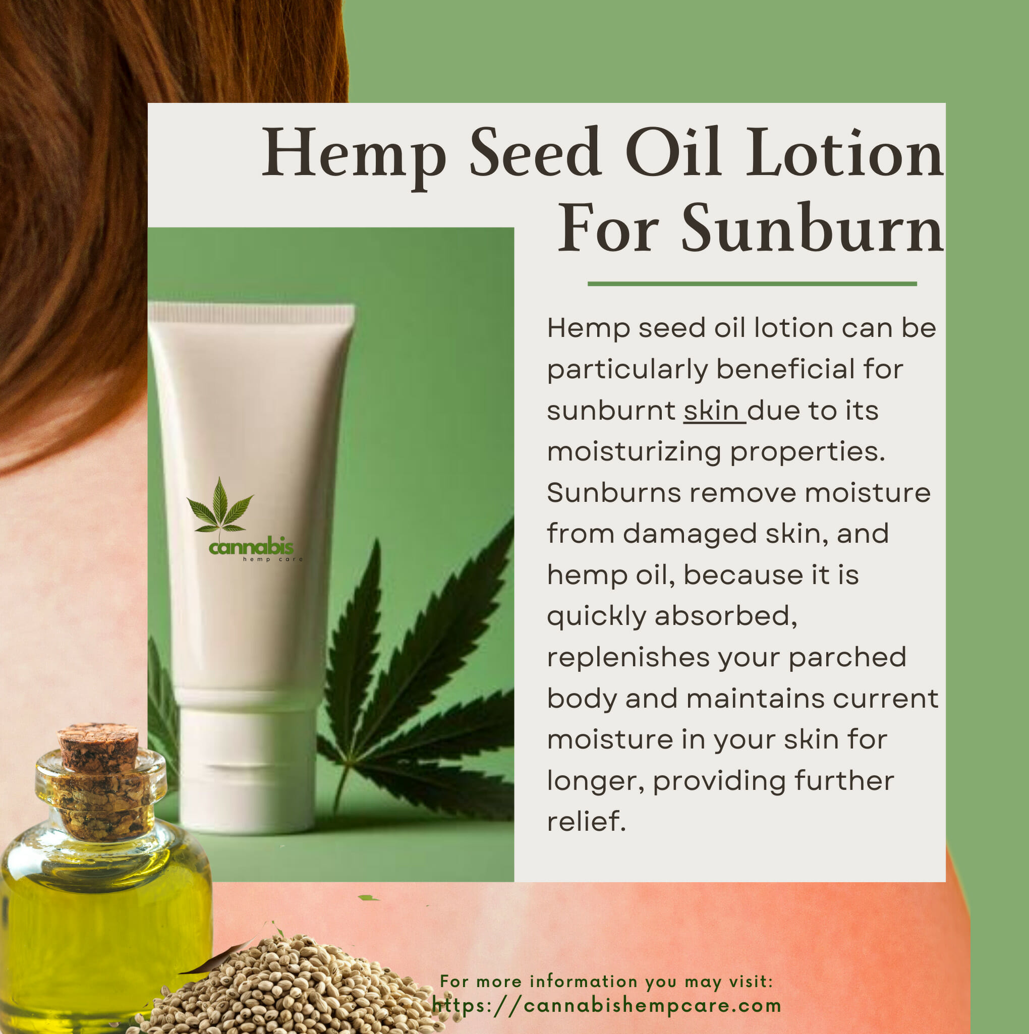 Hemp Seed Oil Lotion For Sunburn