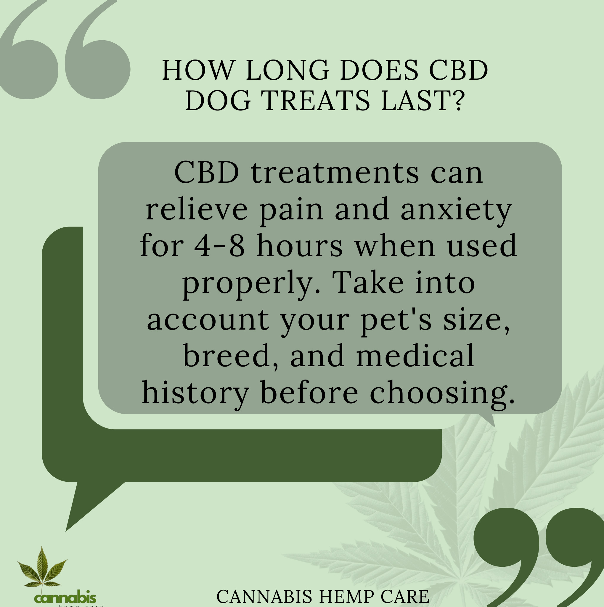 how long does CBD dog treats last