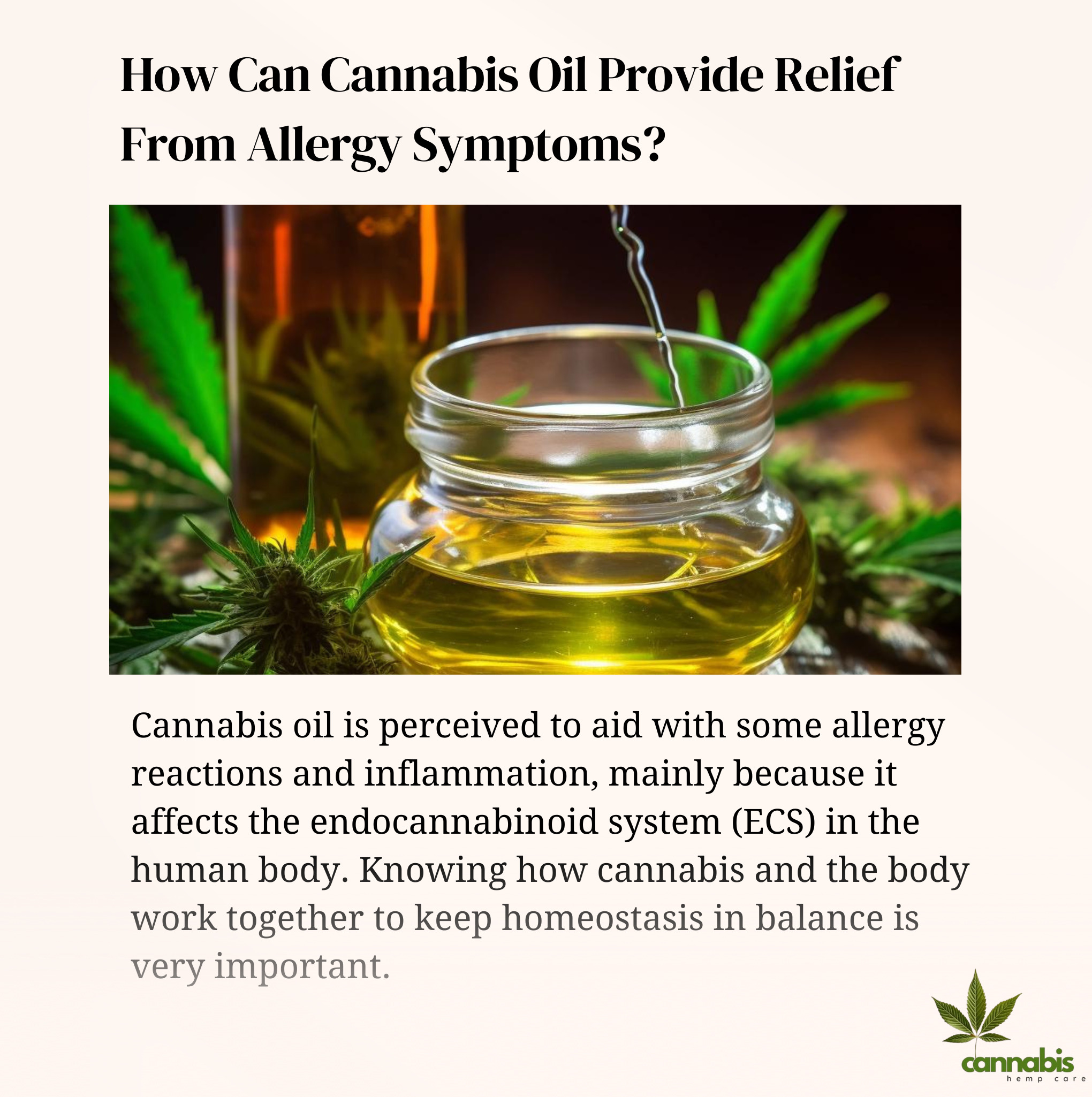 How Can Cannabis Oil Provide Relief From Allergy Symptoms?