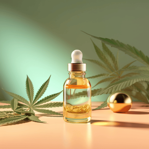 Cannabis Oil in a small bottle
