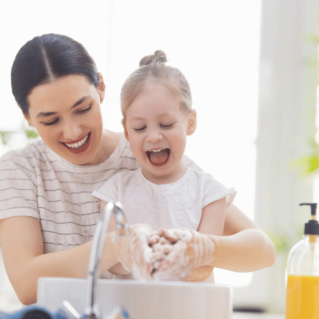 hand washing to avoid bacterial infections